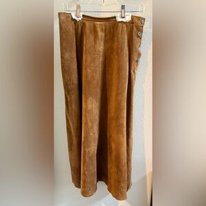 Vintage Suede Leather Skirt